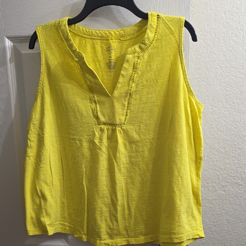 St. John's Bay Bright Yellow Tank Top Size XXL